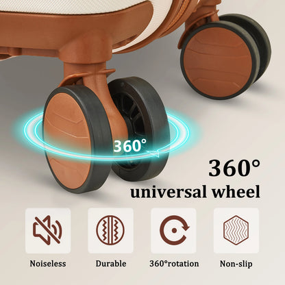 imiomo Travel Luggage Set – Hard Shell Lightweight Carry-On Suitcase with Travel Bag, TSA Lock & Silent Spinner Wheels