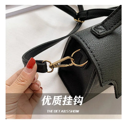 Style Women’s Shoulder Bag with Lock Closure – Trendy Embossed Crossbody Bag for Women
