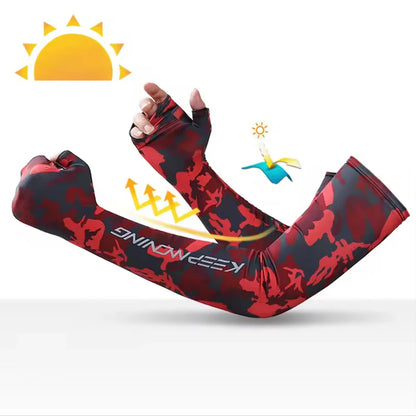 Summer Ice Silk Arm Sleeves – UV Protection Cooling Sports Sleeves for Men & Women | Cycling, Running & Outdoor Fitness