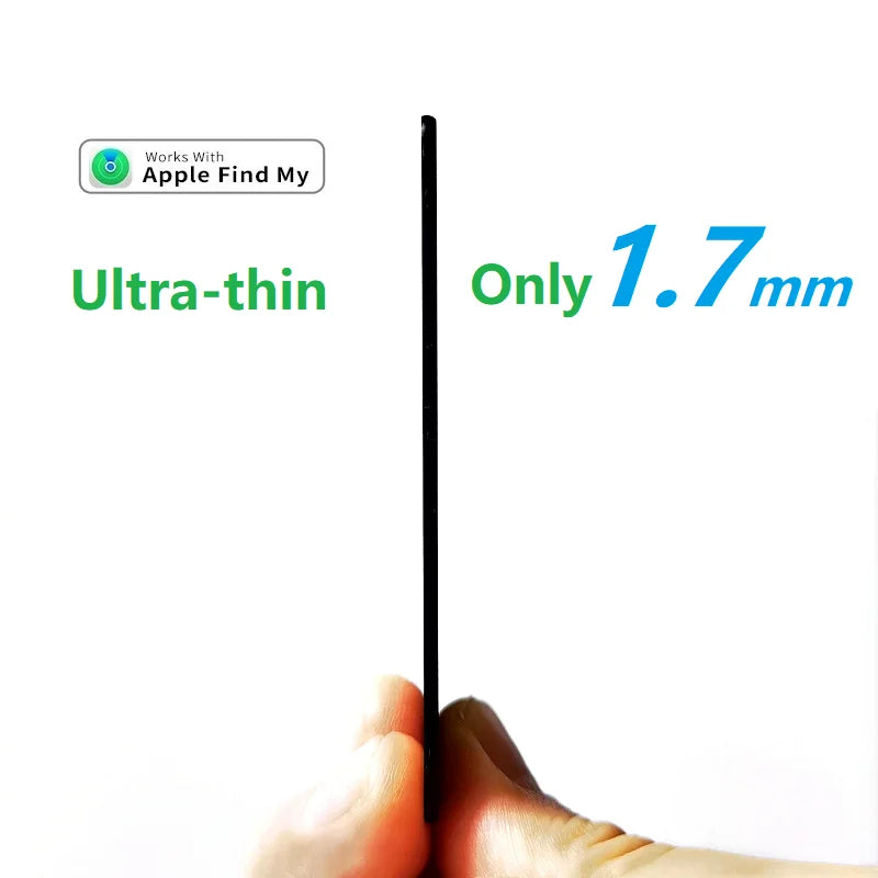 Wireless Charging GPS Tracker | Ultra-Slim Anti-Loss Device Compatible with Apple Find My & AirTag