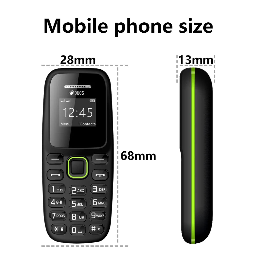 SERVO BM310 Mini Mobile Phone – Dual SIM Standby, Call Recording, Bluetooth Dial, Blacklist, MP3 Player, 2G GSM Small Cellphone