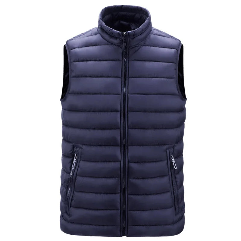 Men’s Ultra-Light Down Waistcoat – Oversized Waterproof Slim Fit Sleeveless Vest with White Duck Down