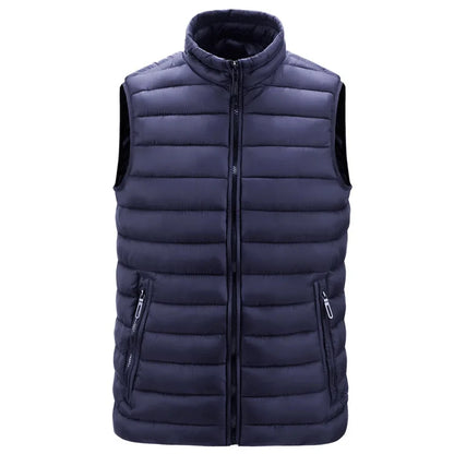 Men’s Ultra-Light Down Waistcoat – Oversized Waterproof Slim Fit Sleeveless Vest with White Duck Down