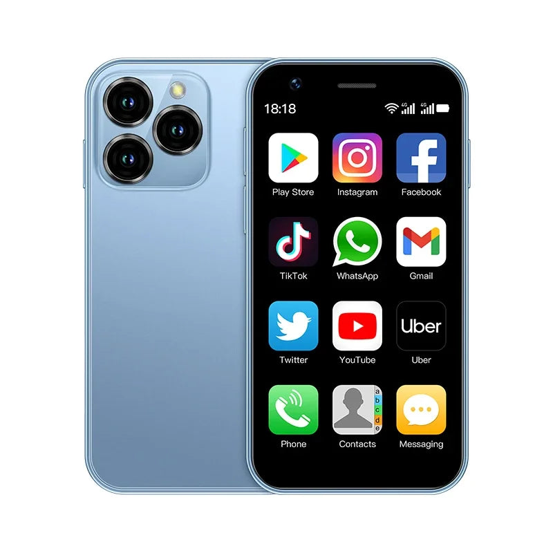 Mini 4G LTE Android 10 Smartphone | 3GB RAM 64GB ROM | 3" Display | 5MP Camera | Dual SIM | Play Store & WhatsApp