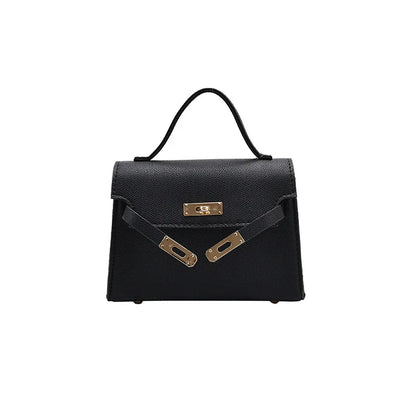 Style Women’s Shoulder Bag with Lock Closure – Trendy Embossed Crossbody Bag for Women
