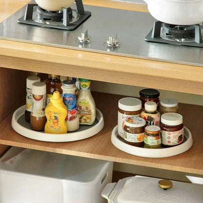 360° Turntable Lazy Susan Spice Organizer – Rotating Kitchen Rack
