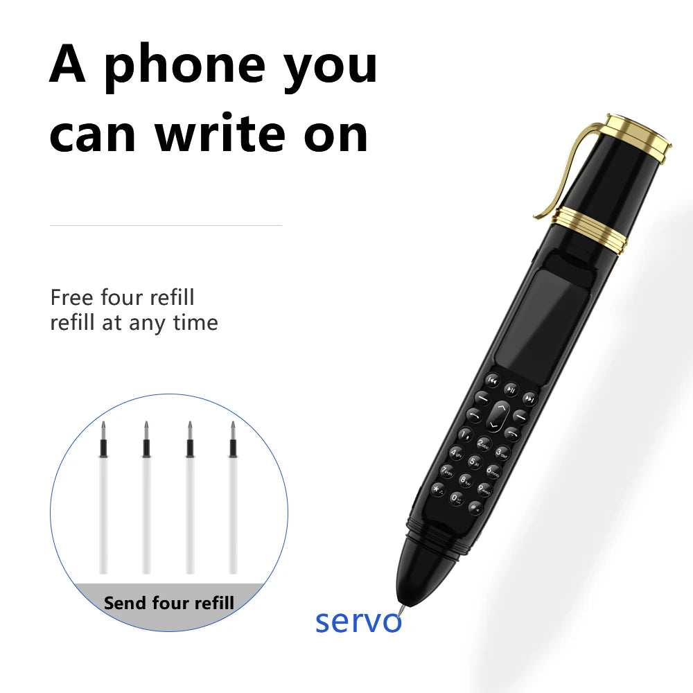 Pen Phone Portable Fan 3-in-1 Mobile – Dual SIM, Bluetooth, Call Recorder, Magic Voice Pen Style Telephone