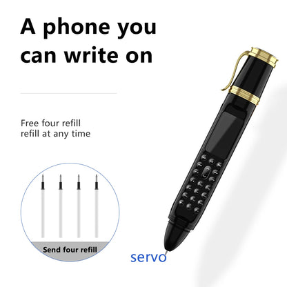 Pen Phone Portable Fan 3-in-1 Mobile – Dual SIM, Bluetooth, Call Recorder, Magic Voice Pen Style Telephone