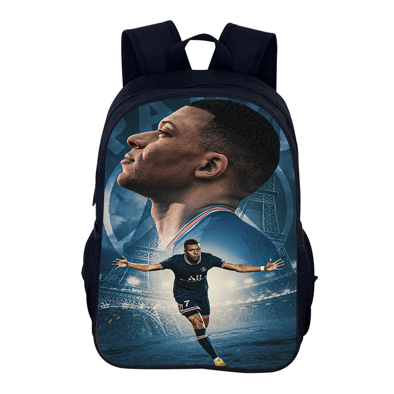 Football Sports School Backpack Set – Boys School Bag with Shoulder Bag & Pencil Case, Star Player Design, Best Gift