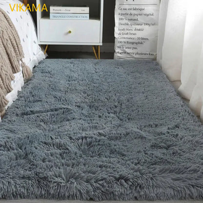 VIKAMA Silk Wool Rug – Soft Non-Slip Luxury Mat for Living Room & Bedroom