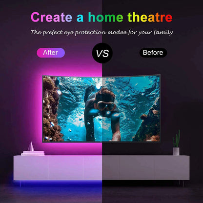 LED Strip Lights with 44-Key Remote – RGB Light Tape for Room, Home & Party Decor