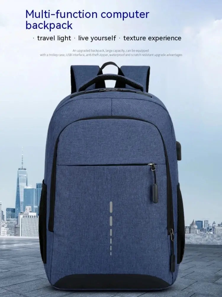 Men’s Large Capacity Backpack – Simple Fashion Travel & Laptop Bag for Male/Female Students
