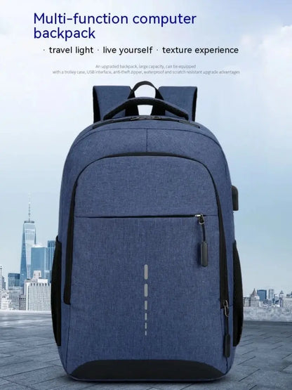 Men’s Large Capacity Backpack – Simple Fashion Travel & Laptop Bag for Male/Female Students