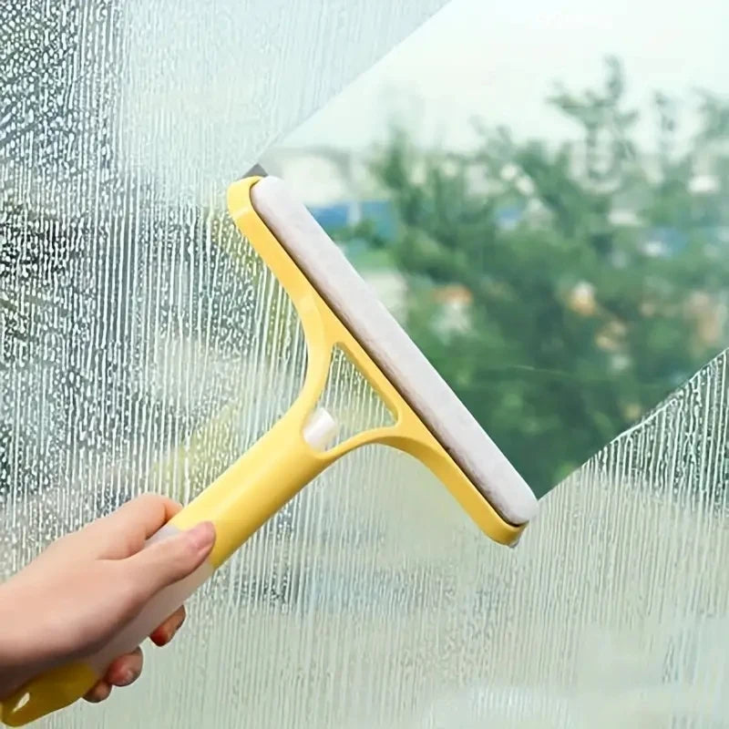 3-in-1 Multi-Function Glass Cleaning Tool with Water Spray | Household Window & Mirror Scraper