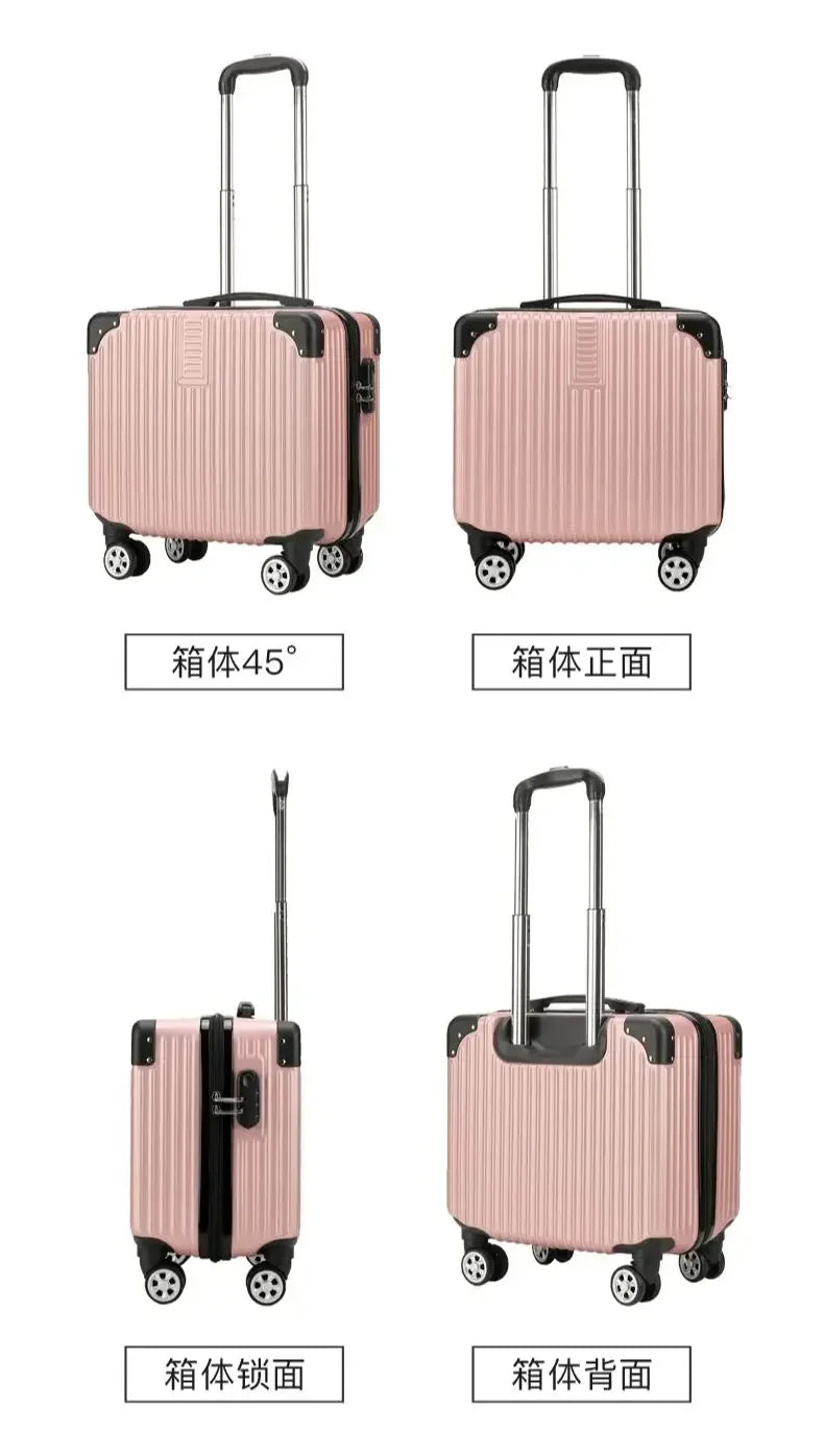Travel Boarding Suitcase – Japanese-Style Retro Lightweight Trolley Case with Password Lock, Student Carry-On Luggage