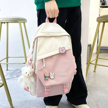 Nylon Book Bag – Multifunctional Waterproof Large Capacity Backpack for Boys & Girls