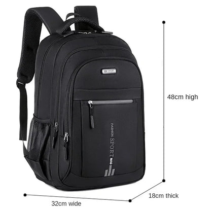 Men’s Oxford Business Backpack – Waterproof Laptop Bag, Leisure Travel & High School Student Bag