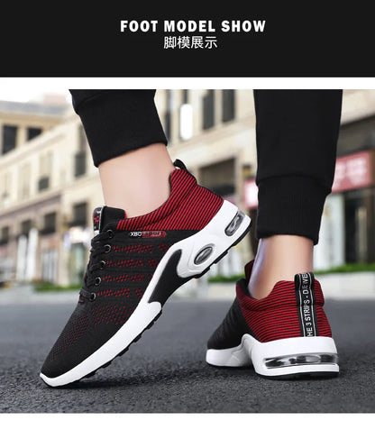 Men’s 2025 Trend Breathable Lace-Up Running Shoes – Lightweight Casual Sports Shoes