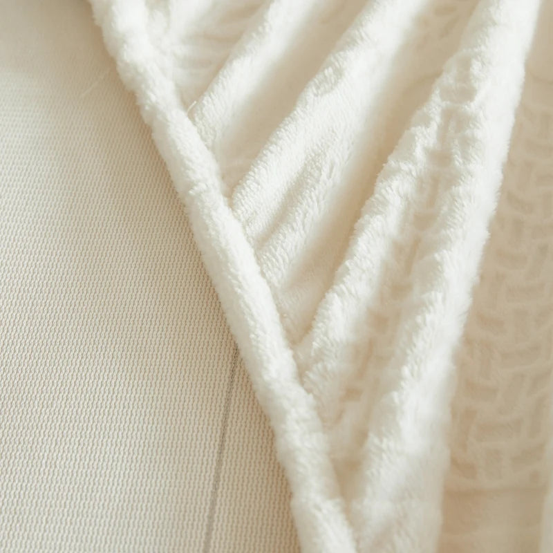 Warm Milk Velvet Bed Sheet | Thick Comfort Mattress Cover | Single, Queen & King | Elastic Band Fitted Protector