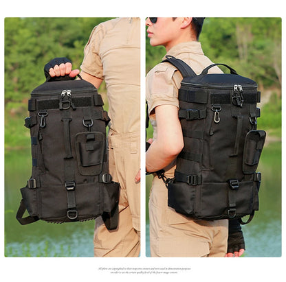 Tactical Fishing Backpack – Multifunctional Tackle Bag with Rod Holders & Outdoor Storage for Camping, Hiking & Fishing