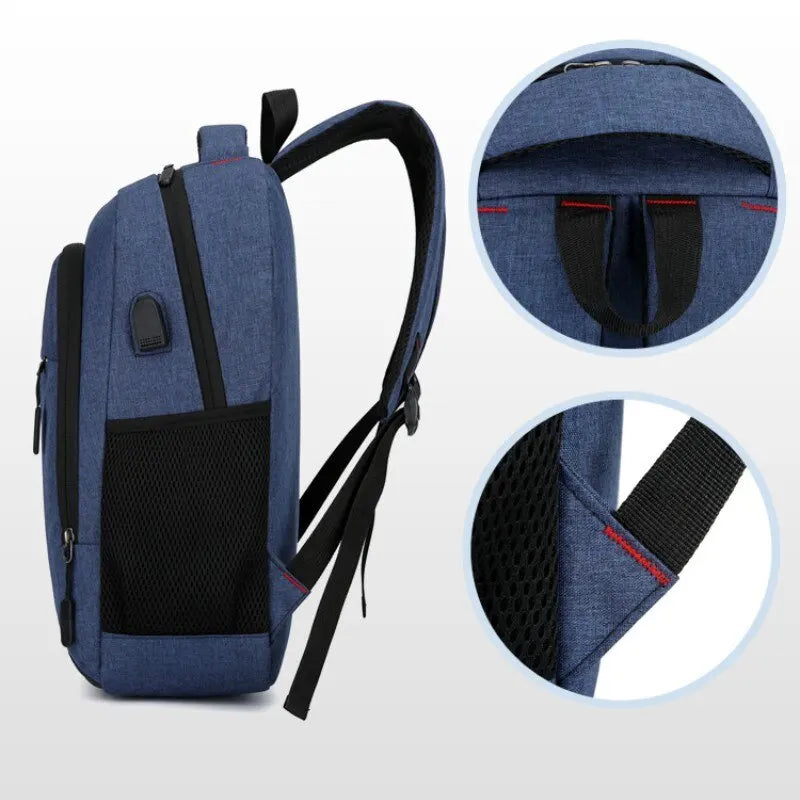 Men’s Large Capacity Backpack – Simple Fashion Travel & Laptop Bag for Male/Female Students