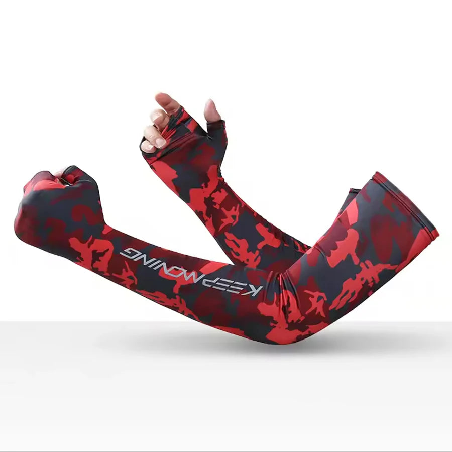Summer Ice Silk Arm Sleeves – UV Protection Cooling Sports Sleeves for Men & Women | Cycling, Running & Outdoor Fitness