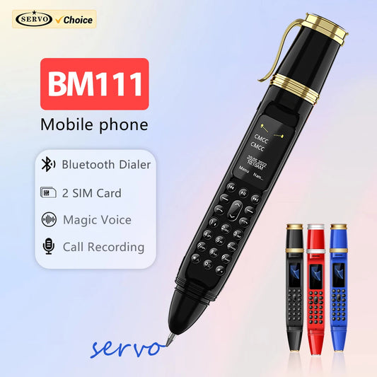 Pen Phone Portable Fan 3-in-1 Mobile – Dual SIM, Bluetooth, Call Recorder, Magic Voice Pen Style Telephone