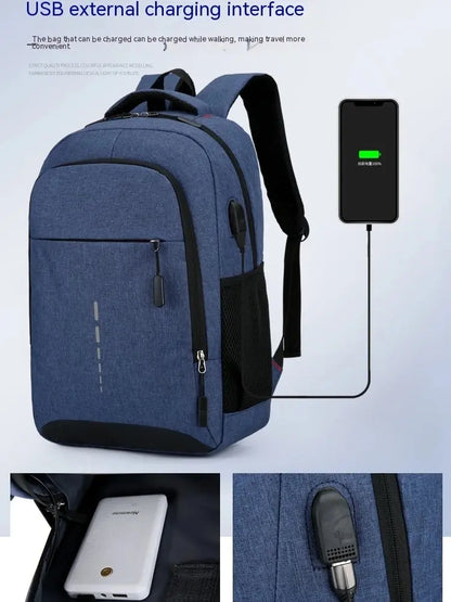 Men’s Large Capacity Backpack – Simple Fashion Travel & Laptop Bag for Male/Female Students