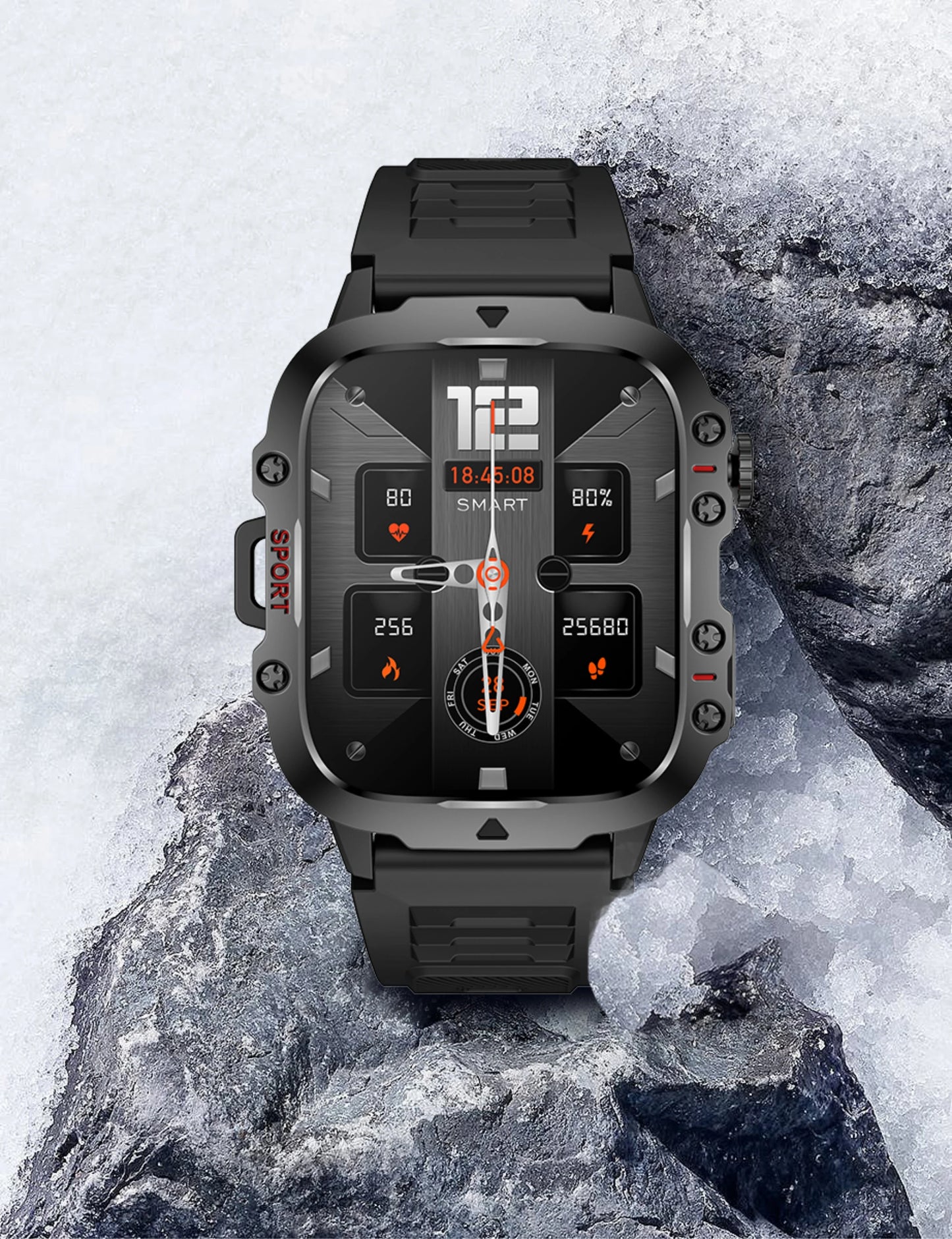 LIGE Outdoor Smart Watch Men – 2.01" Screen, Waterproof, Bluetooth Call & AI Voice for Android & iOS