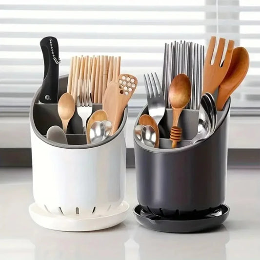 Cutlery Storage Holder – Plastic Drainer & Tableware Drying Rack