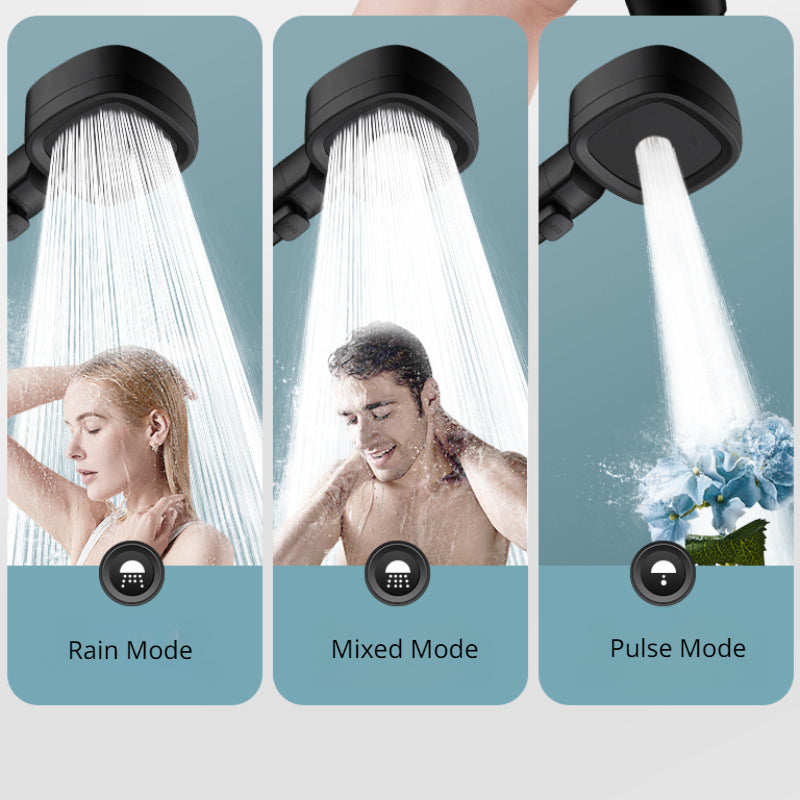 High Pressure 3-Mode Shower Head | Water Saving Adjustable Shower Head with One-Key Stop & Massage Spray