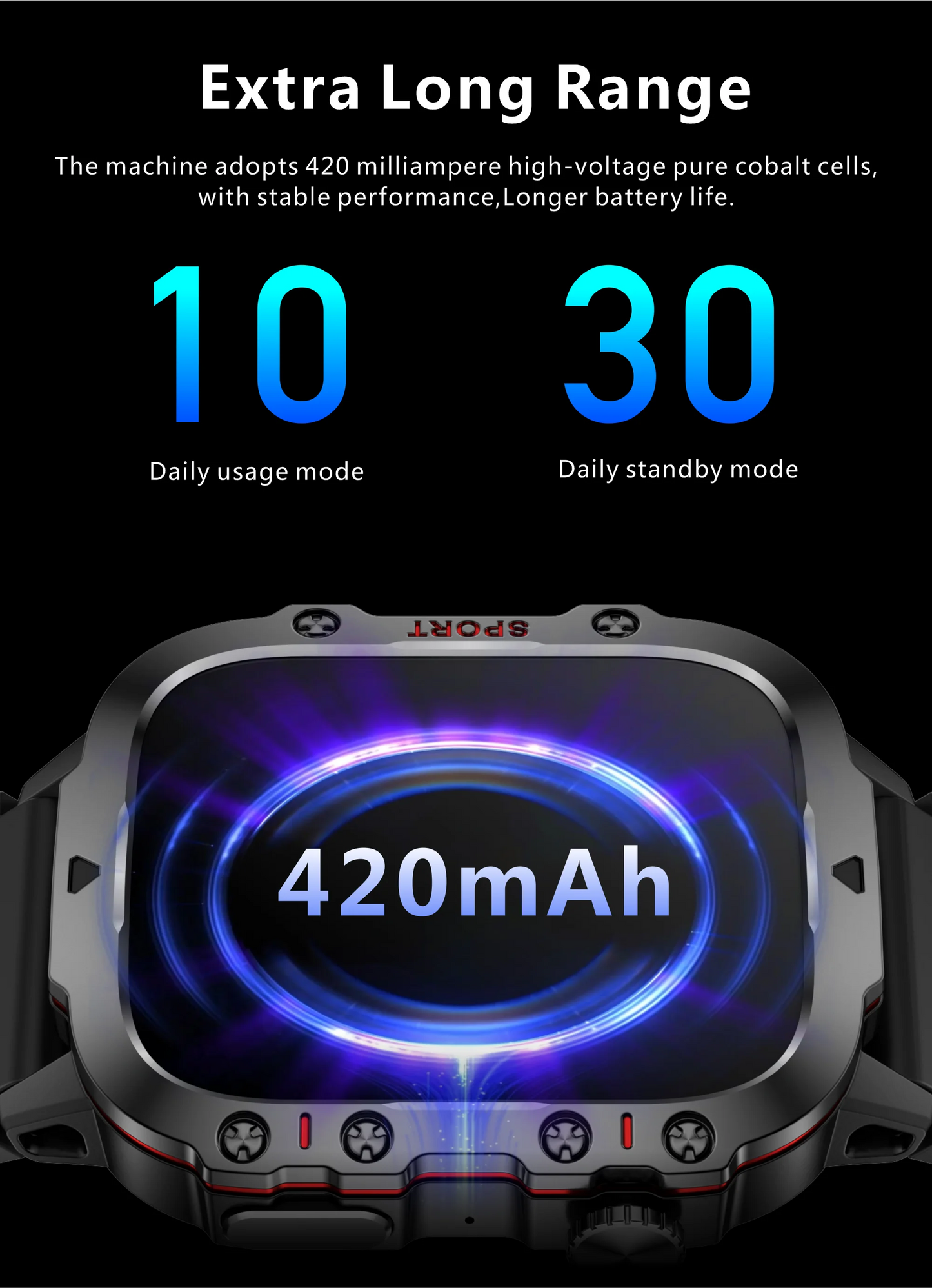 LIGE Outdoor Smart Watch Men – 2.01" Screen, Waterproof, Bluetooth Call & AI Voice for Android & iOS
