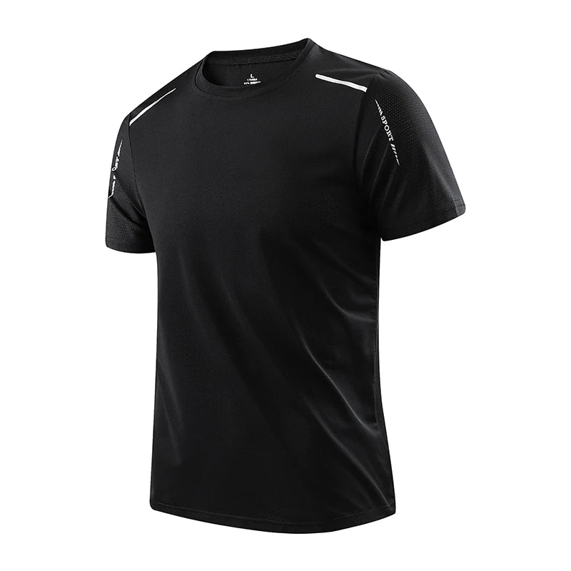 CHRLCK Men’s Quick-Dry Running T-Shirt – Breathable Outdoor Sports Short Sleeve Tee for Summer