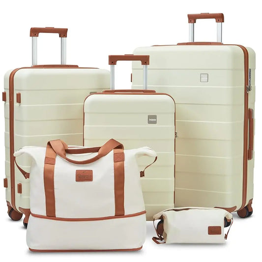 imiomo Travel Luggage Set – Hard Shell Lightweight Carry-On Suitcase with Travel Bag, TSA Lock & Silent Spinner Wheels