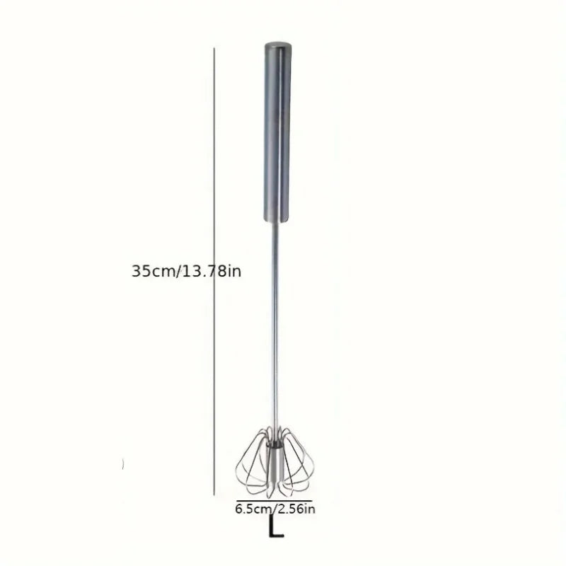 Stainless Steel Egg Beater – Semi-Automatic Hand Mixer for Baking & Cooking