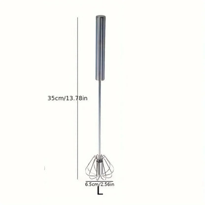 Stainless Steel Egg Beater – Semi-Automatic Hand Mixer for Baking & Cooking