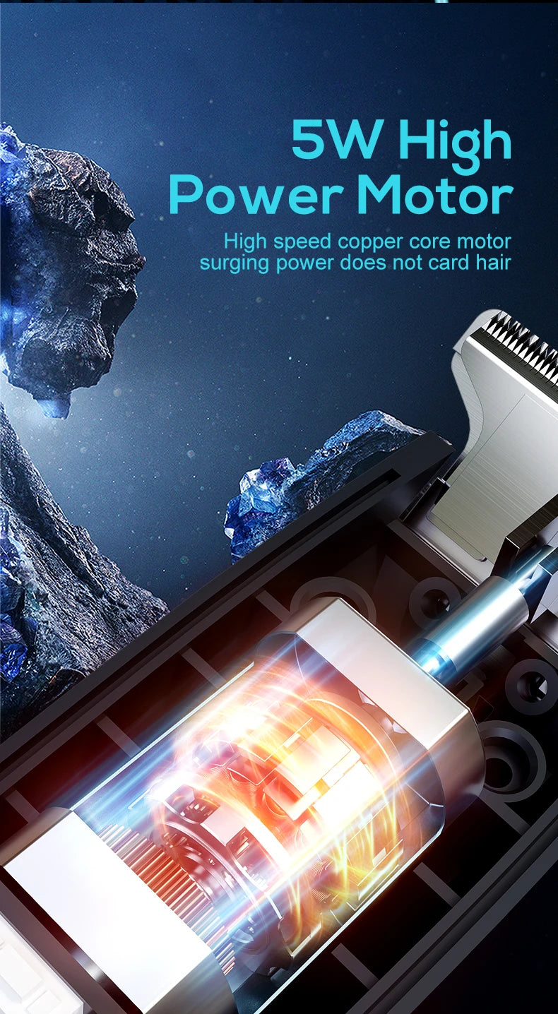 Small Hair Clipper for Home Use – USB Rechargeable, Portable with Replaceable Nozzle