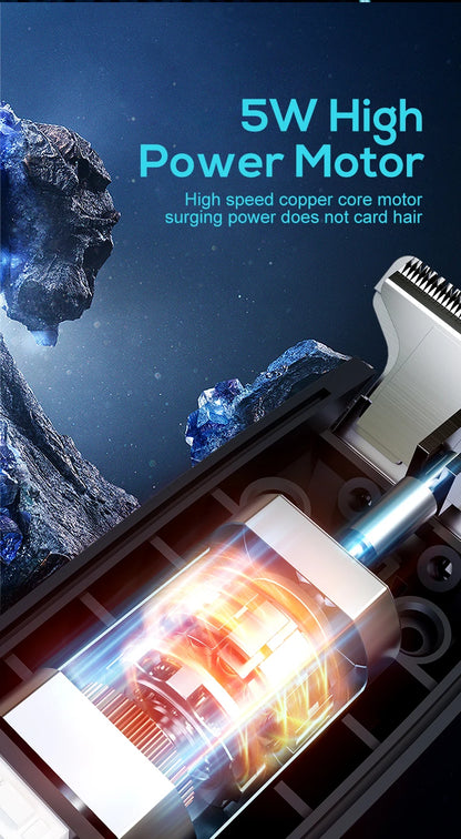 Small Hair Clipper for Home Use – USB Rechargeable, Portable with Replaceable Nozzle