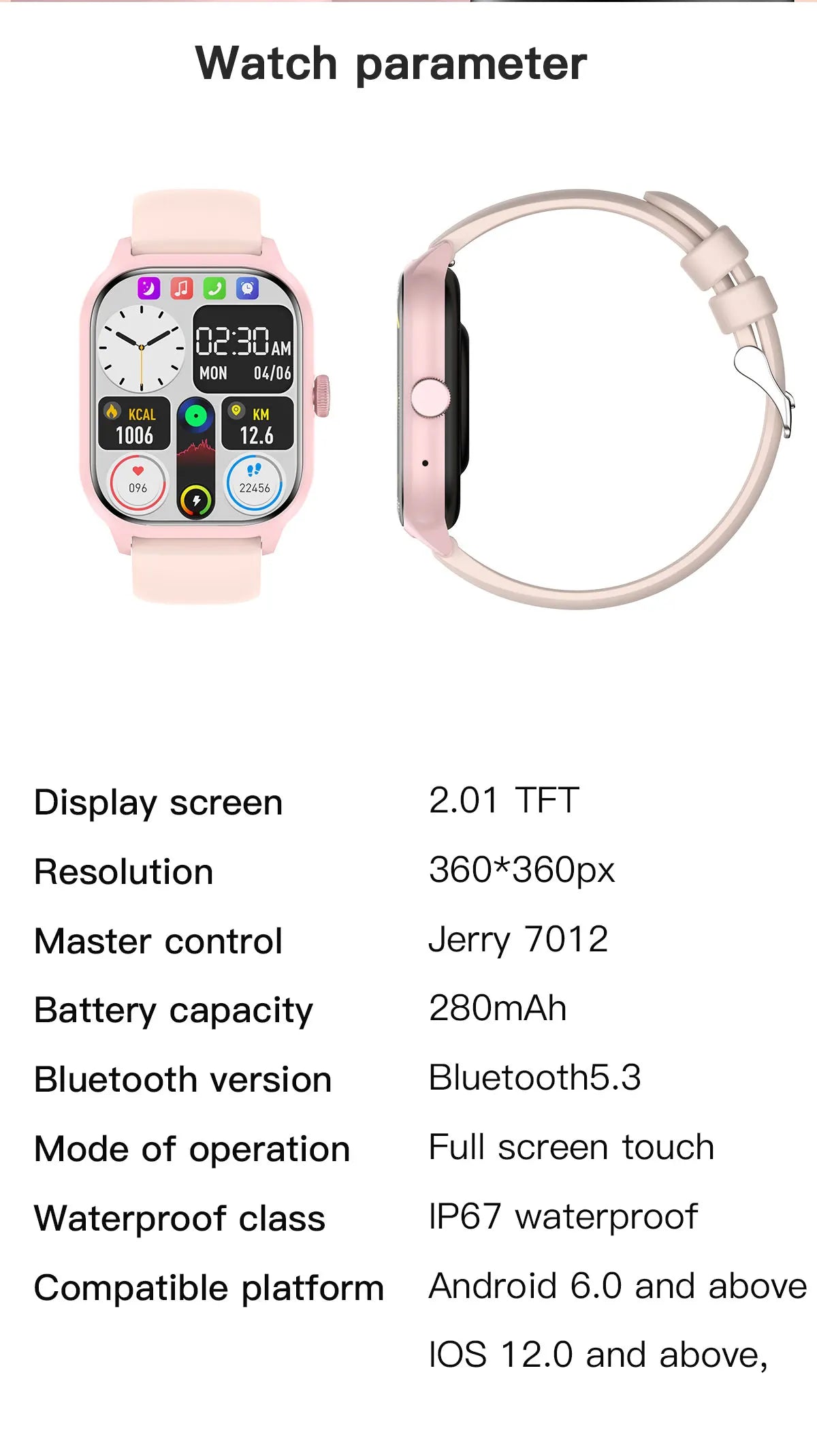 Smart Watch 2025 – Bluetooth Calling, Fitness Tracker & Music Control for Android & iOS