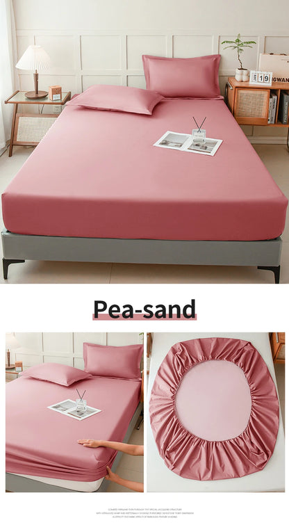 Waterproof Fitted Bed Sheet | 360° Elastic Band Mattress Protector | Single, Double, Queen & King