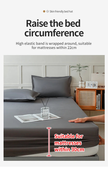 Waterproof Fitted Bed Sheet | 360° Elastic Band Mattress Protector | Single, Double, Queen & King