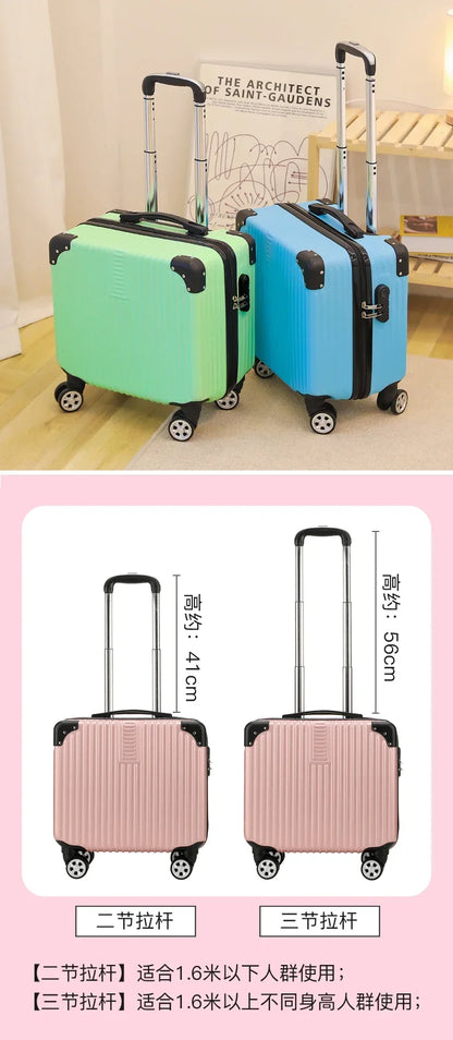 Travel Boarding Suitcase – Japanese-Style Retro Lightweight Trolley Case with Password Lock, Student Carry-On Luggage