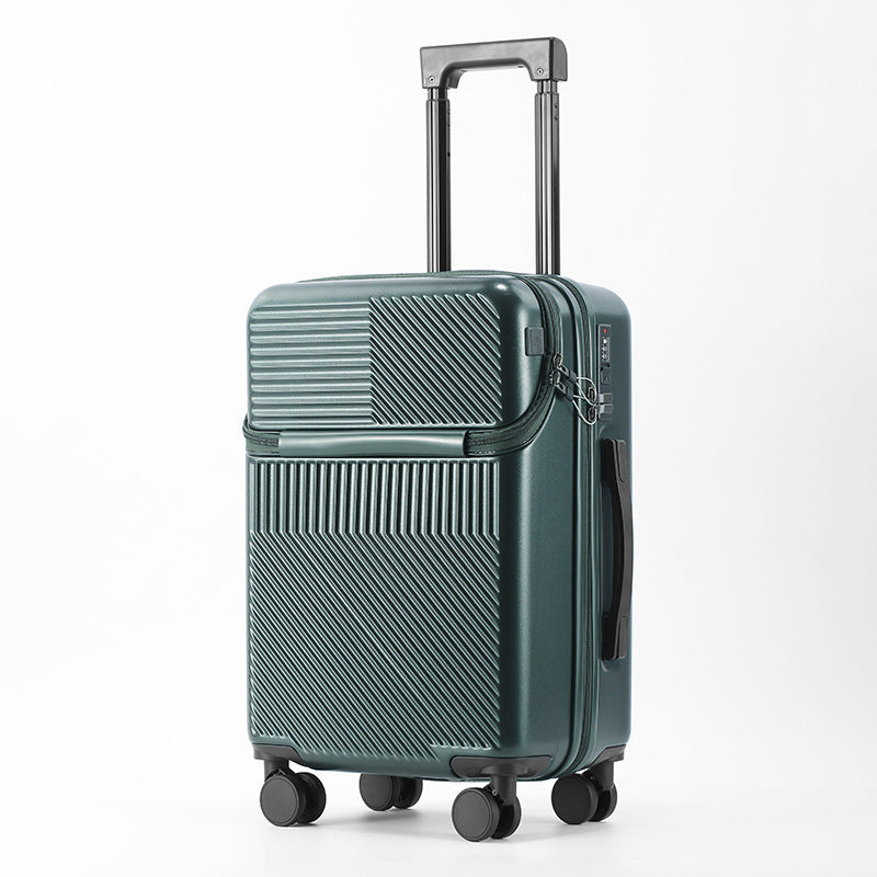 US Multi-Functional Front Fastening Luggage – Large Capacity Travel Suitcase